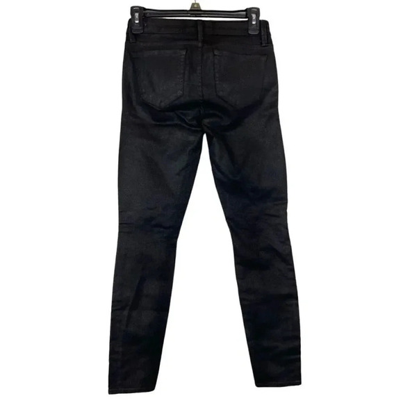 Velvet Graham & Spencer Wax Coated High Waisted Skinny Jeans Sz 25 Glossy - Picture 5 of 9